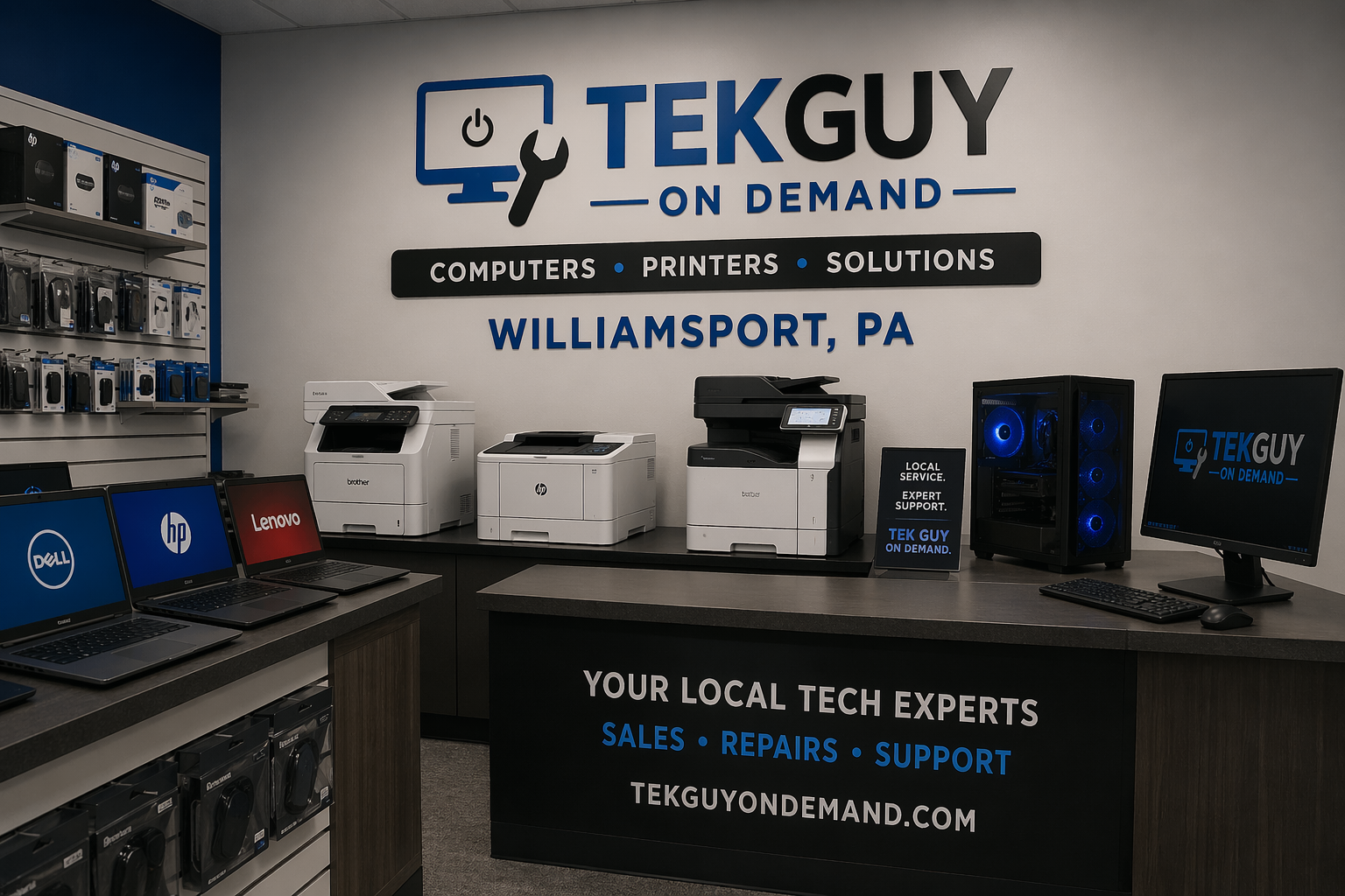 Williamsport PA printer repair and IT services with computer repair and business tech support available 24x7