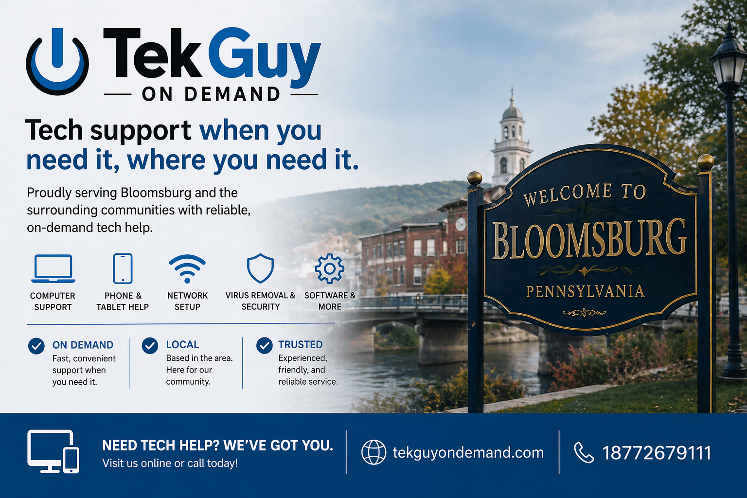 Wilkes-Barre PA tech support computer repair printer IT services Tek Guy On Demand