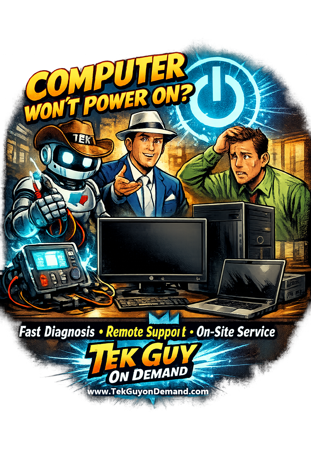 Computer Won't Power On Repair Service Williamsport PA
