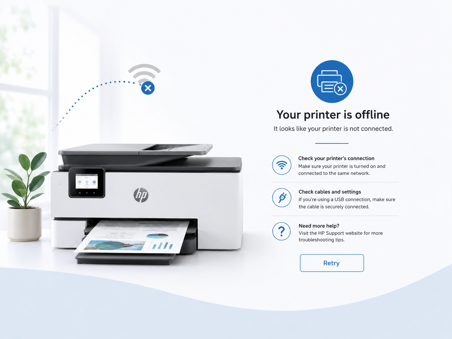 HP printer offline repair technician support for HP printers and HP DesignJet plotters in Williamsport Pennsylvania by Tek Guy On Demand