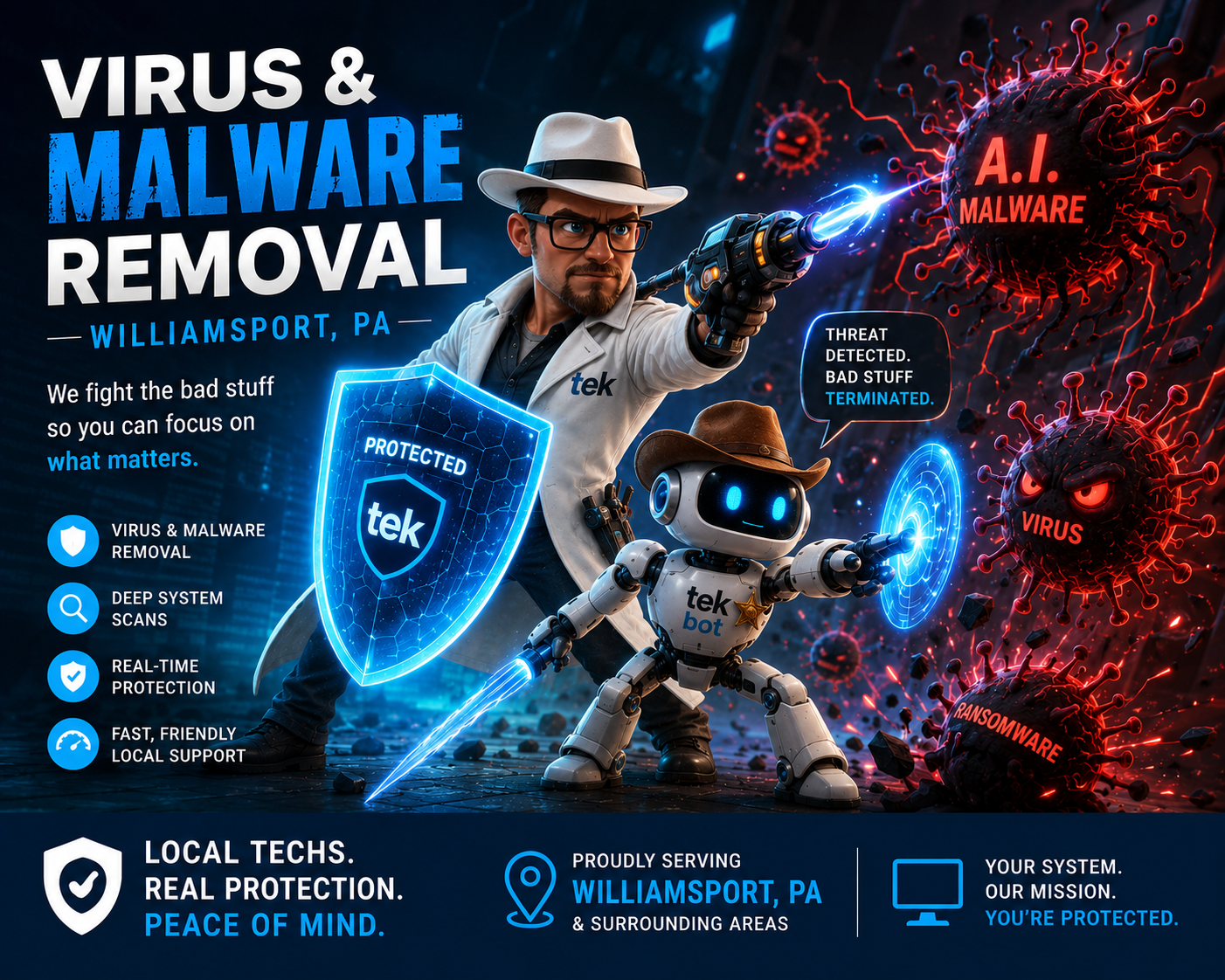 Virus and Malware Removal Williamsport PA